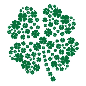 Shamrock Made from Shamrocks SVG, Mandala SVG Shamrock SVG