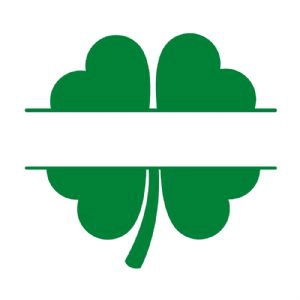 Shamrock Monogram SVG, Clover Leaf SVG Cut File Shamrock SVG