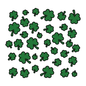 Shamrock Pattern SVG Cut File, St Patrick's Day SVG Pattern Shamrock SVG