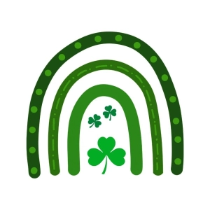 St Patrick's Day Rainbow SVG, Clover Rainbow SVG Shamrock SVG