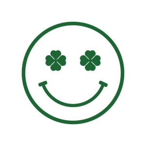 Shamrock Smile Face SVG File, St Patrick's SVG Design St Patrick's Day SVG