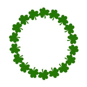 Shamrock Wreath SVG Cut File, St. Patrick's Day Wreath SVG Shamrock SVG