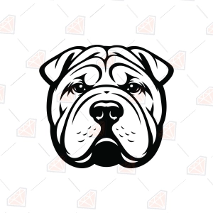Shar Pei SVG – Shar Pei Head SVG 