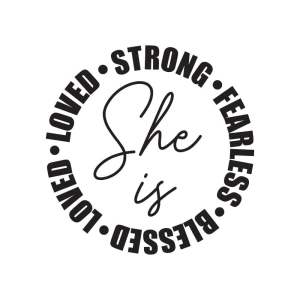 She Is Strong Fearless Blessed SVG T-shirt SVG