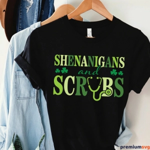 Shenanigans Scrubs SVG, St Patrick's Day Nurse SVG