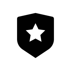 Shield with Star SVG Icon SVG