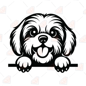 Peeking Shih Tzu Silhouette – Shih Tzu Dog SVG