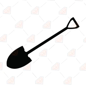 Shovel SVG, Snow Shovel Silhouette Vector Files Vector Objects