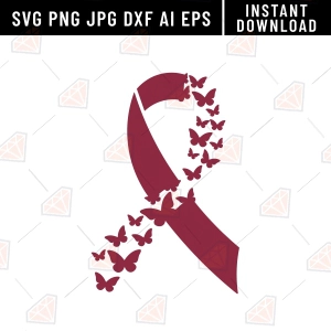 Sickle Cell Anemia SVG with Ribbon Svg