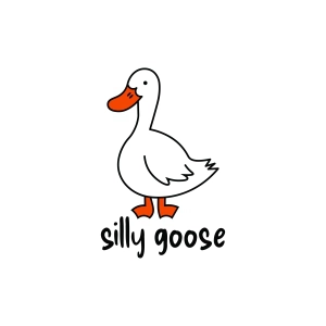 Silly Goose SVG, Instant Download Bird SVG
