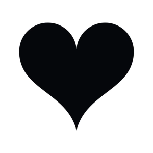 Simple Black Heart SVG Cut & Clipart File Valentine's Day SVG
