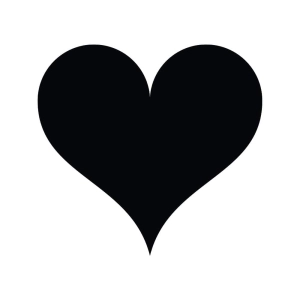 Simple Black Heart SVG Cut & Clipart File Heart SVG