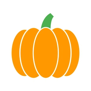 Simple Orange Pumpkin SVG Vector File Pumpkin SVG