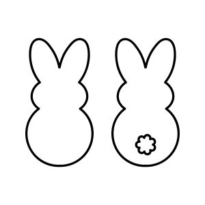 Simple Peep Outline SVG for Cricut, Easter Peep SVG Easter Day SVG