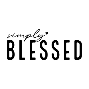 Simply Blessed SVG, DXF, EPS, Cut File Christian SVG