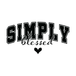 Simply Blessed SVG, DXF Files Christian SVG
