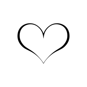 Thin Heart Outline SVG, Basic Heart SVG Clipart Valentine's Day SVG