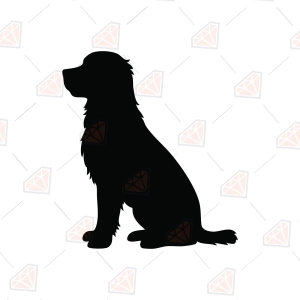 Sitting Boykin Spainel Silhouette SVG
