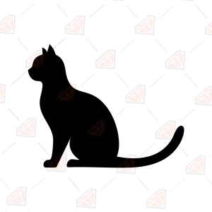 Sitting Cat Silhouette SVG