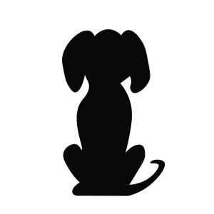 Sitting Dog Silhouette Clipart, SVG Cut File Dog SVG
