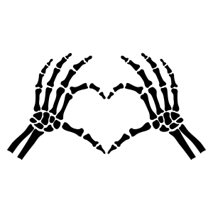 Skeleton Hands Making a Heart SVG