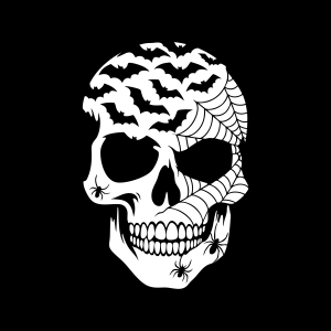 Skull Halloween SVG,  Spooky Cut File for Cricut & Silhouette Halloween SVG