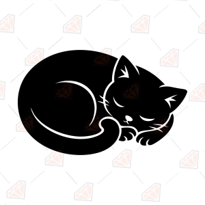 Sleeping Cat SVG – Peaceful Feline Cut File