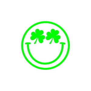 Smiley Face with Shamrock SVG, Lucky Clover SVG Graphics Shamrock SVG