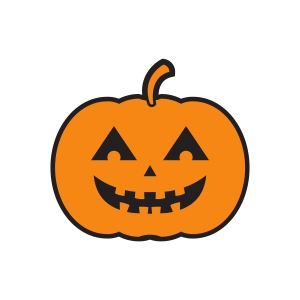 Smiley Pumpkin Face SVG, Jack-O'-Lantern SVG Vector File Pumpkin SVG