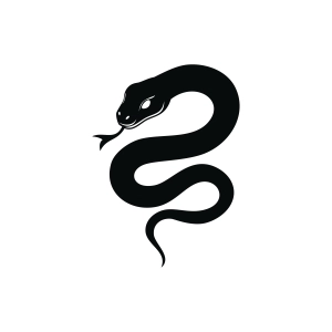 Snake Silhouette Tongue Out SVG, Snake SVG Insects/Reptiles SVG