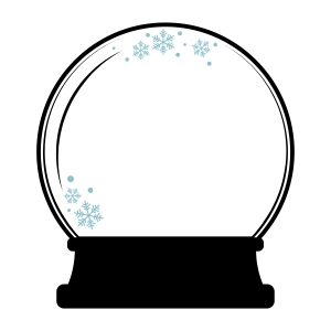 Snow Globe SVG Cut and Clipart Files Christmas SVG