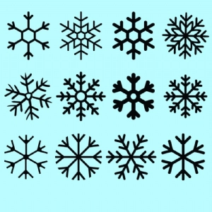 Snowflake SVG Bundle, Snowflakes Design Cut and Clipart Files New Year SVG