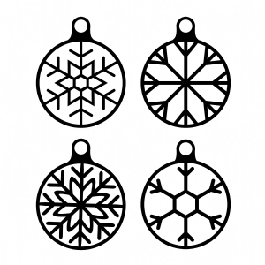 Snowflake Christmas Ornament SVG, DXF Cut File Snowflake SVG