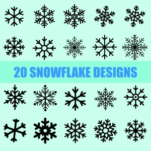 Snowflake SVG Bundle, Snowflake SVG Files for Cricut, Silhouette Snowflake SVG