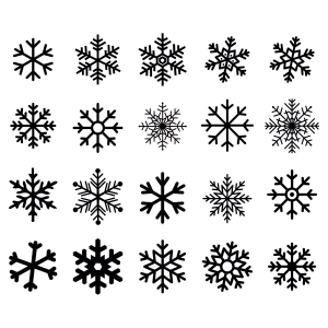 Snowflake SVG Bundle, Snowflake SVG Files for Cricut, Silhouette Snowflake SVG