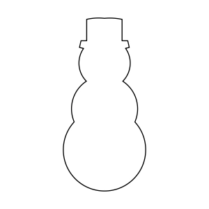 Snowman Outline SVG Snowman SVG