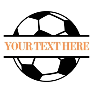 Soccer Ball Monogram SVG, Download Soccer Ball with Name SVG Soccer SVG