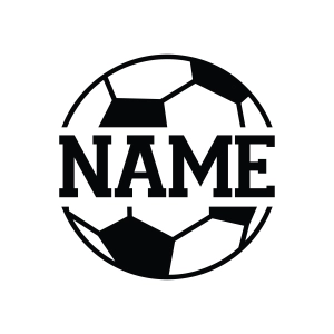 Soccer Ball Name SVG, Soccer Monogram SVG Svg