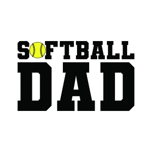 Softball Dad SVG for Cricut, Silhouette Dad SVG