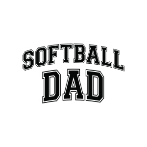 Softball Dad SVG with Varsity Font Dad SVG