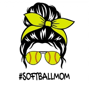 Softball Mom SVG, Baseball Mom SVG Vector File Softball SVG
