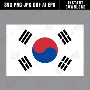 South Korea Flag SVG Svg