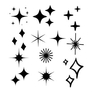 Sparkler Bundle SVG, Stars SVG Bundle Instant Download Vector Objects