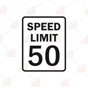 Speed Limit 50 SVG – Road Sign Cut File