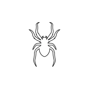 Spider Outline SVG Cut File, Spider Logo SVG Insects/Reptiles SVG