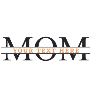 Split Mom SVG Cut File, Monogram Mom SVG Mother's Day SVG