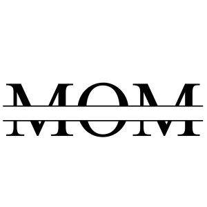 Split Mom SVG Cut File, Monogram Mom SVG Mother's Day SVG