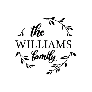 Split Wreath Family Monogram SVG Cut File Sign and Symbol