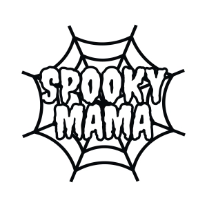 Spooky Mama SVG with Spider Web, Halloween Mama SVG Halloween SVG