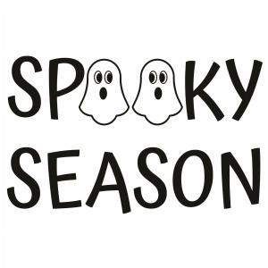 Spooky Season with Ghost SVG, Spooky Season Instant Download Ghost SVG